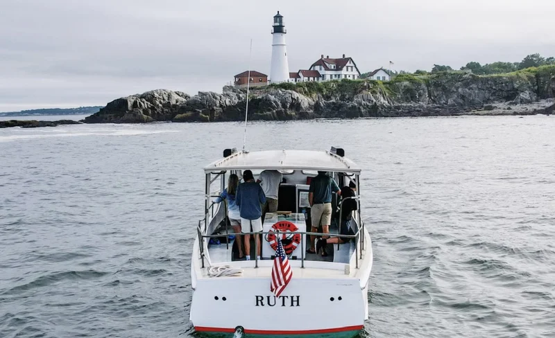 Morning Lighthouse Cruise Along the Coast of Portland Maine